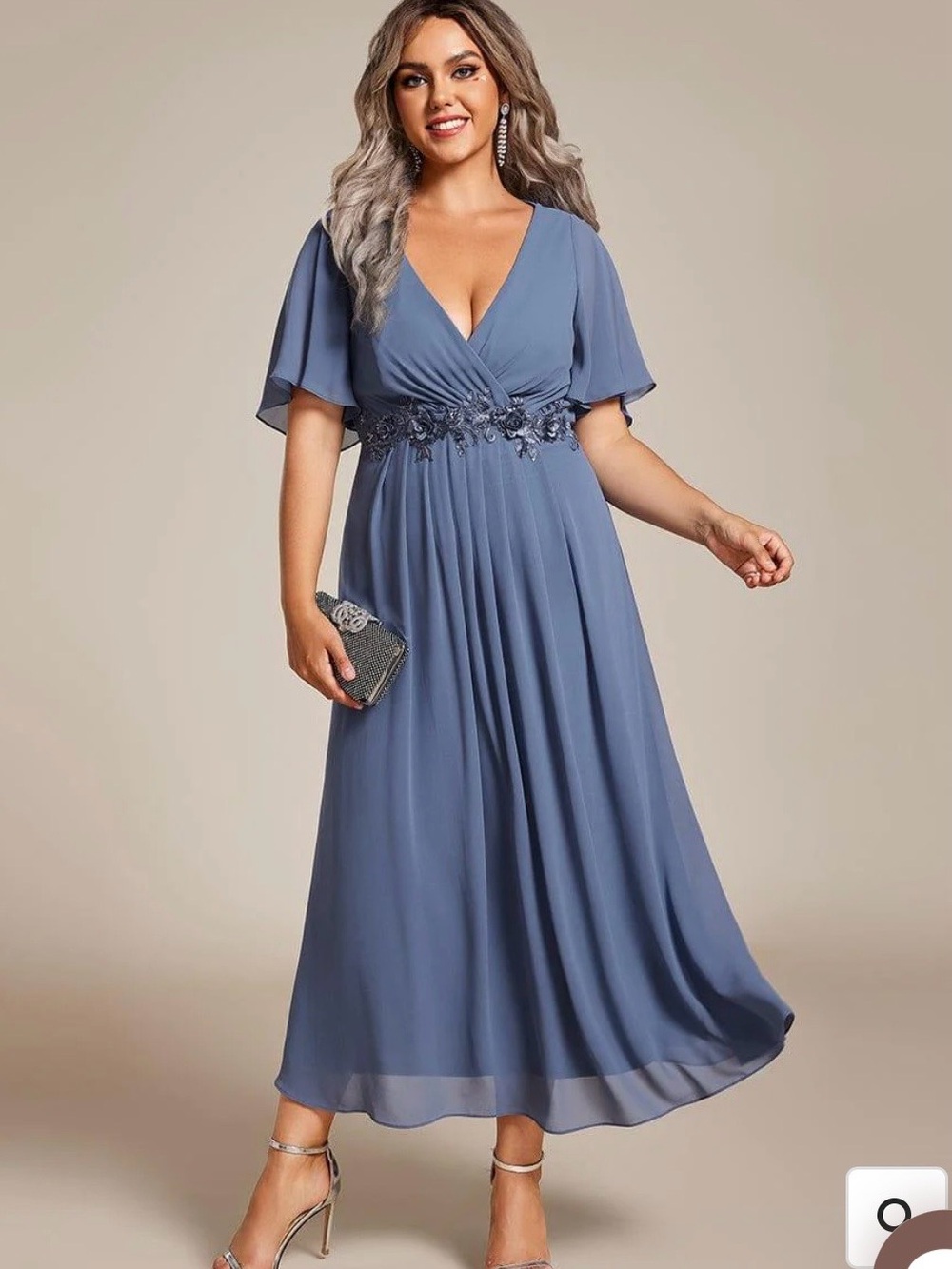 Women’s plus size 24W dusty blue dress